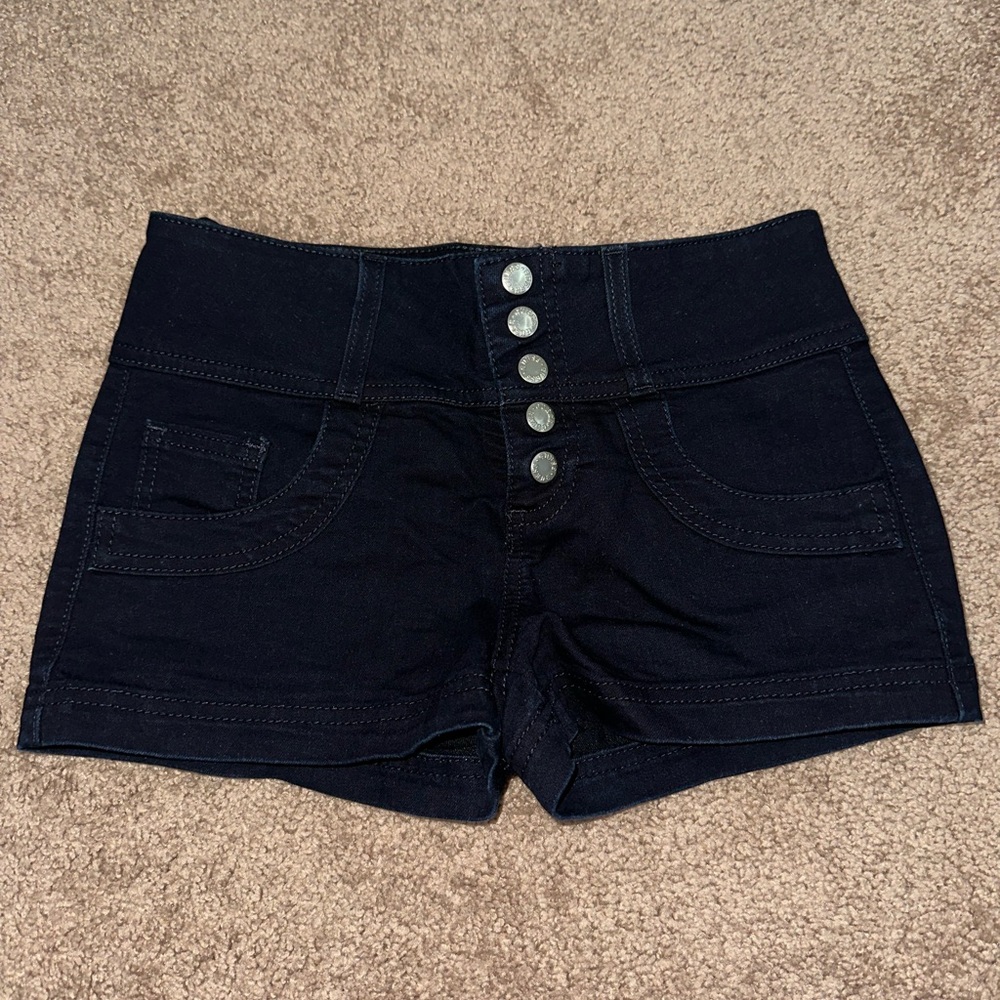 Guess Navy High Waist Shorts